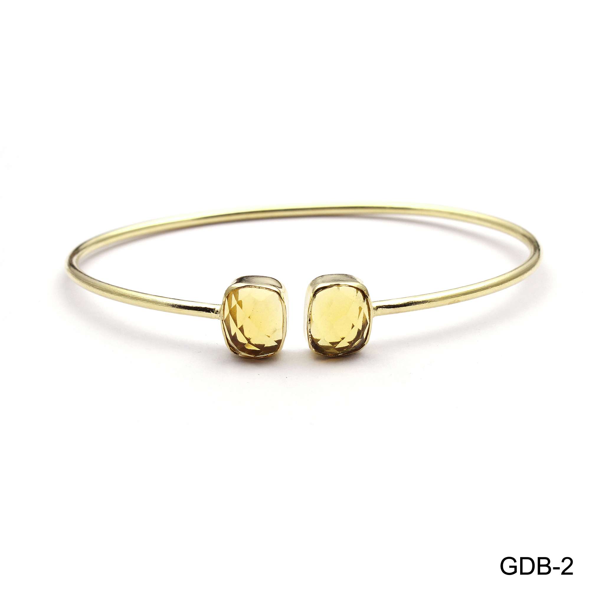 Best selling briolette cut chrysoprase bangle vermeil gold customized  Supplier