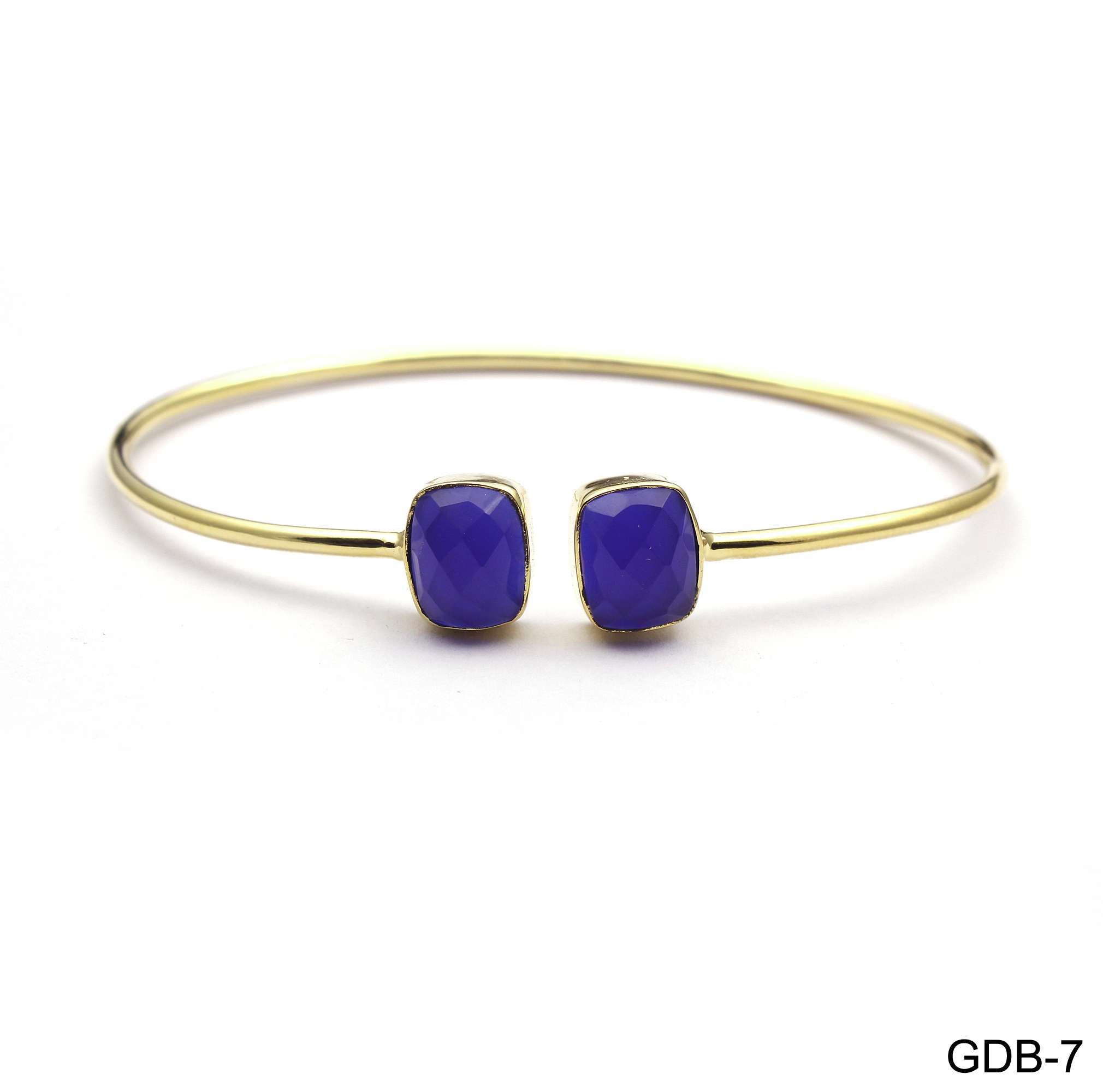 Best selling briolette cut chrysoprase bangle vermeil gold customized  Supplier