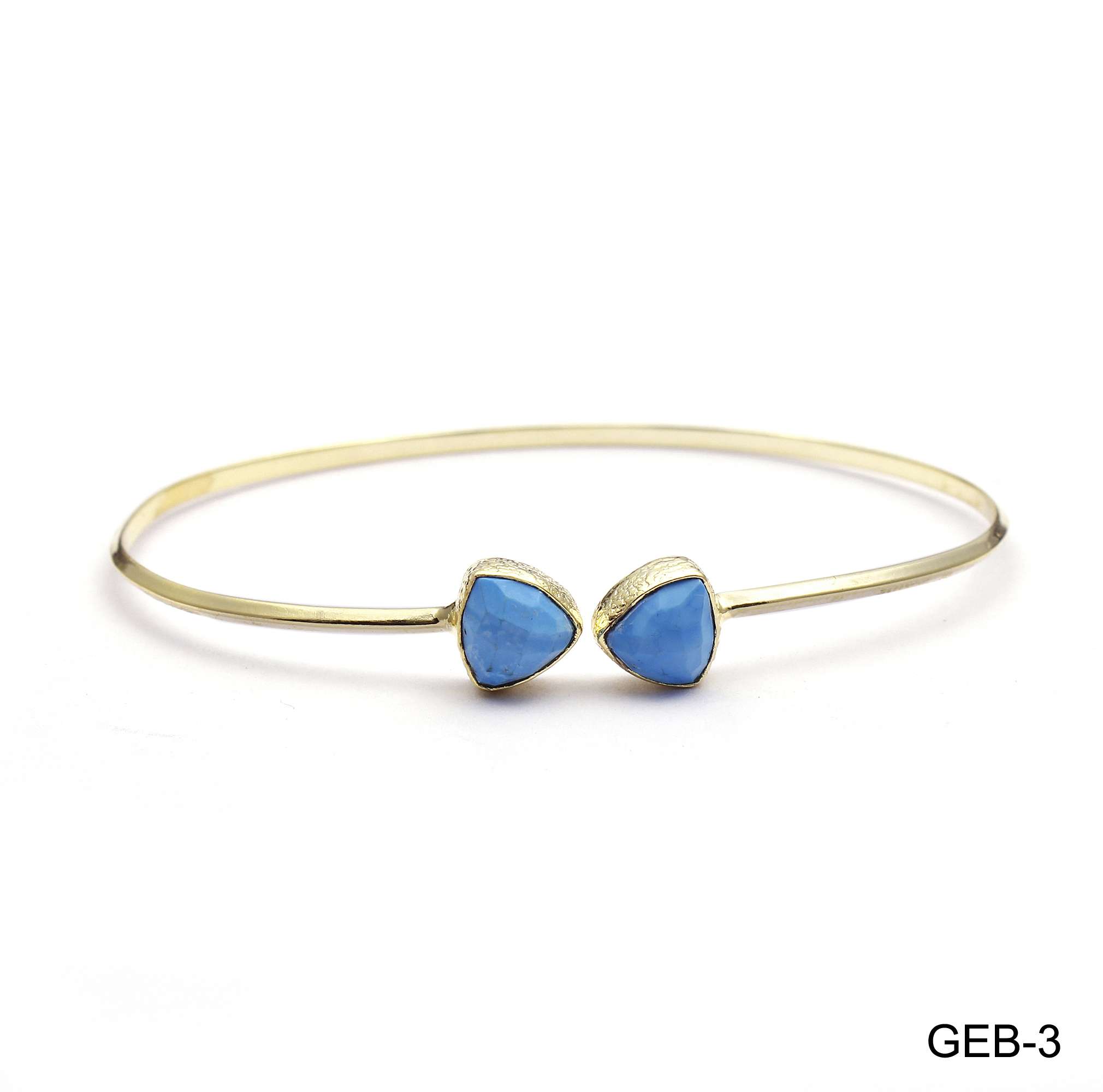 Fashion statement trillion shaped faceted golden rutile bracelet gold  Supplier
