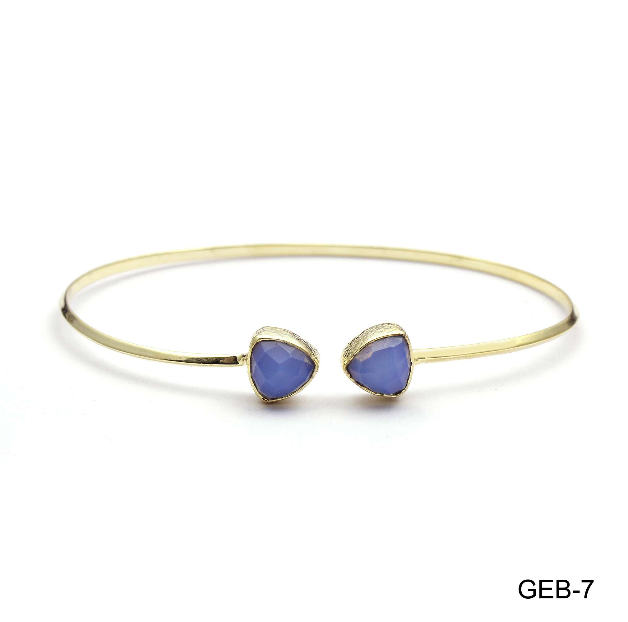 Fashion statement trillion shaped faceted golden rutile bracelet gold  Supplier