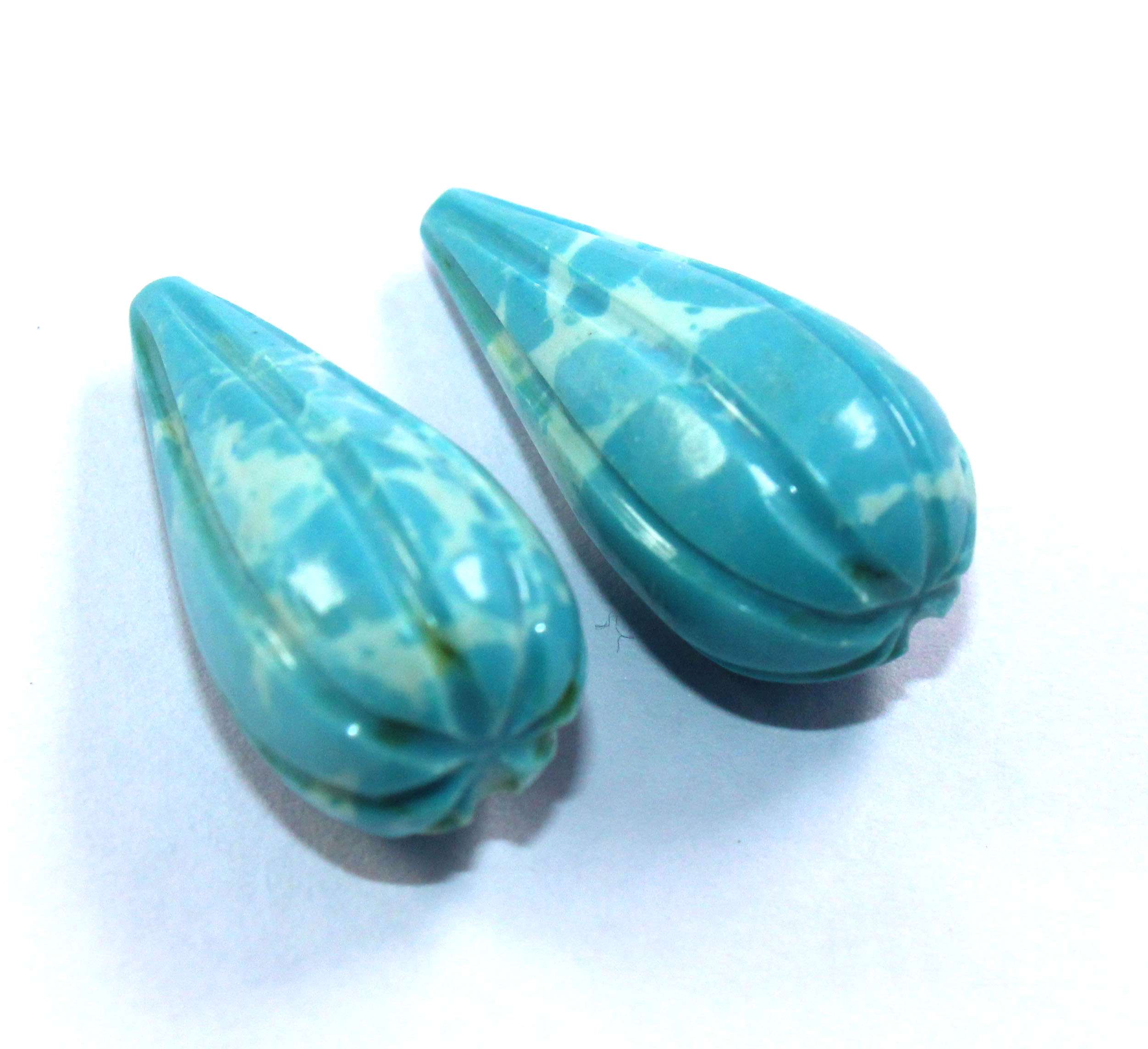 Carved drops multi purpose usage larimar loose gemstone Exporter