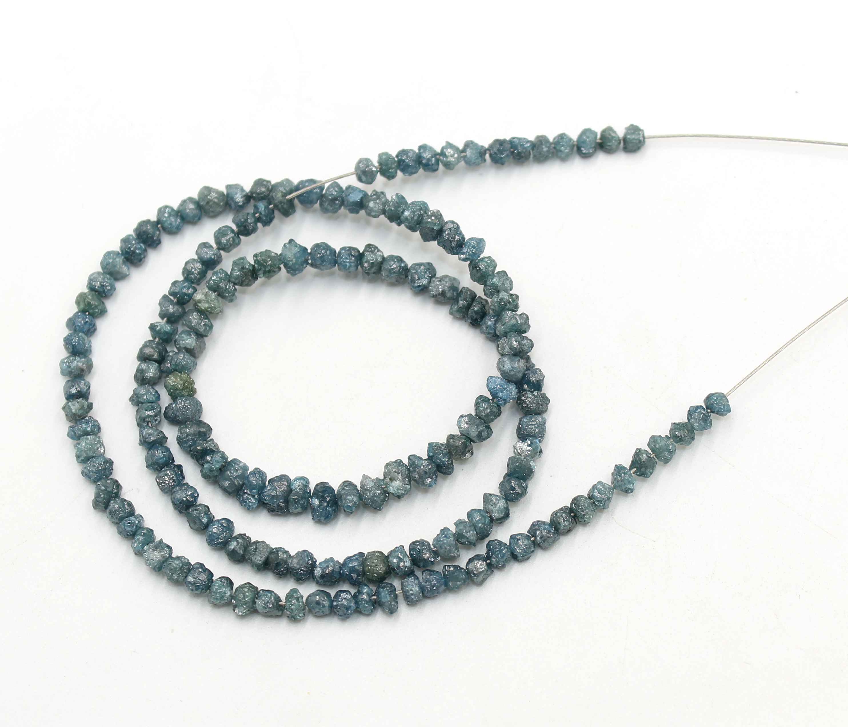 Wholesale gemstone small uneven drilled rough beads natural grey diamond beads