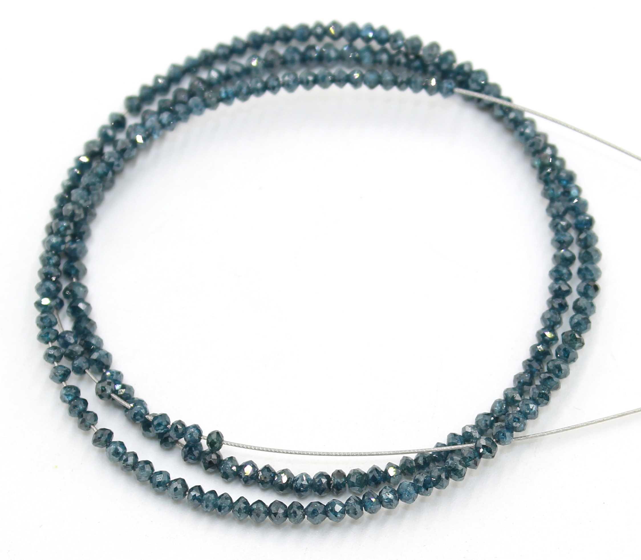 Wholesale natural color gemstone faceted loose beads natural blue diamond beads