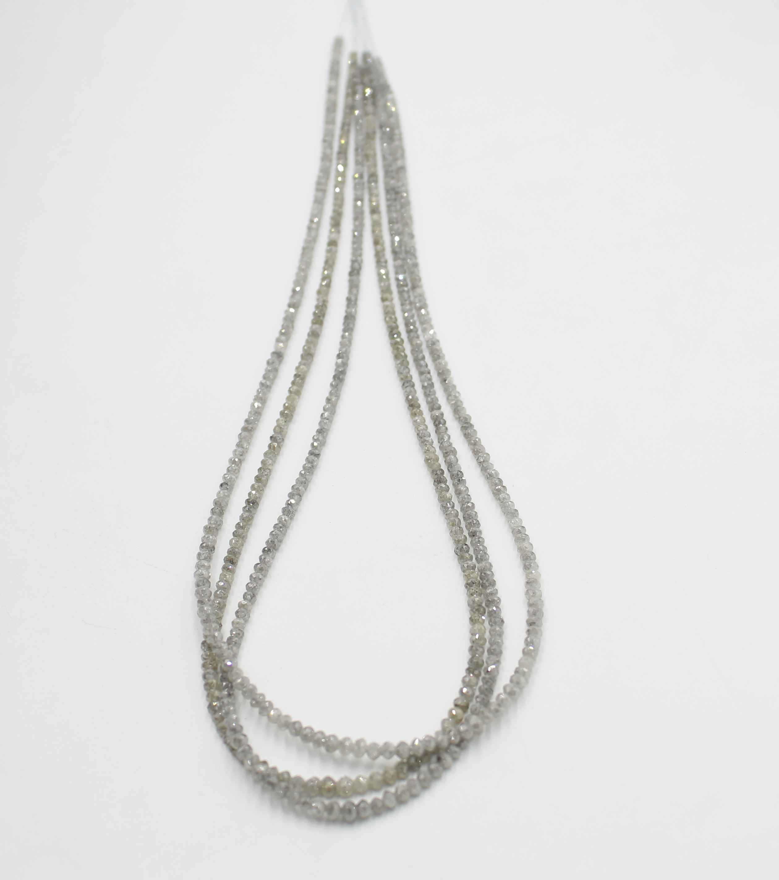 Wholesale natural color gemstone diamond loose beads natural grey diamond beads