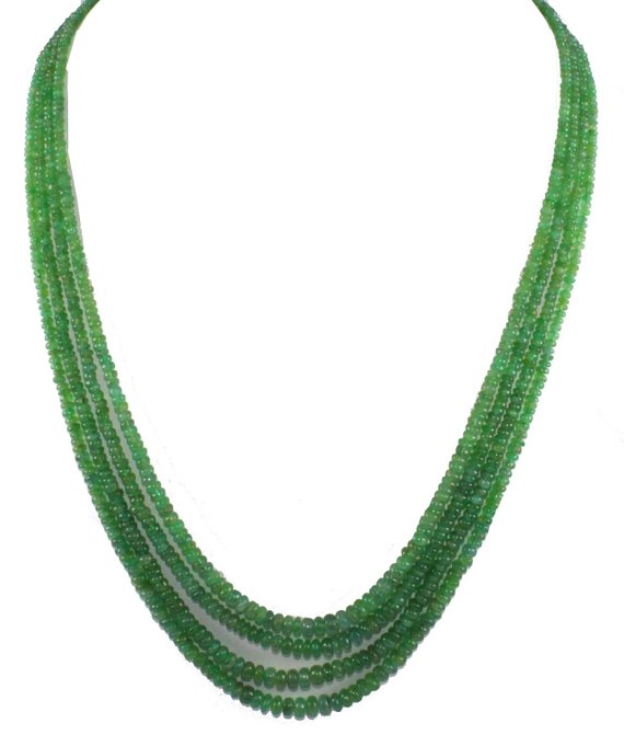 Wholesale quality smooth Rondell beads natural Zambian emerald beads