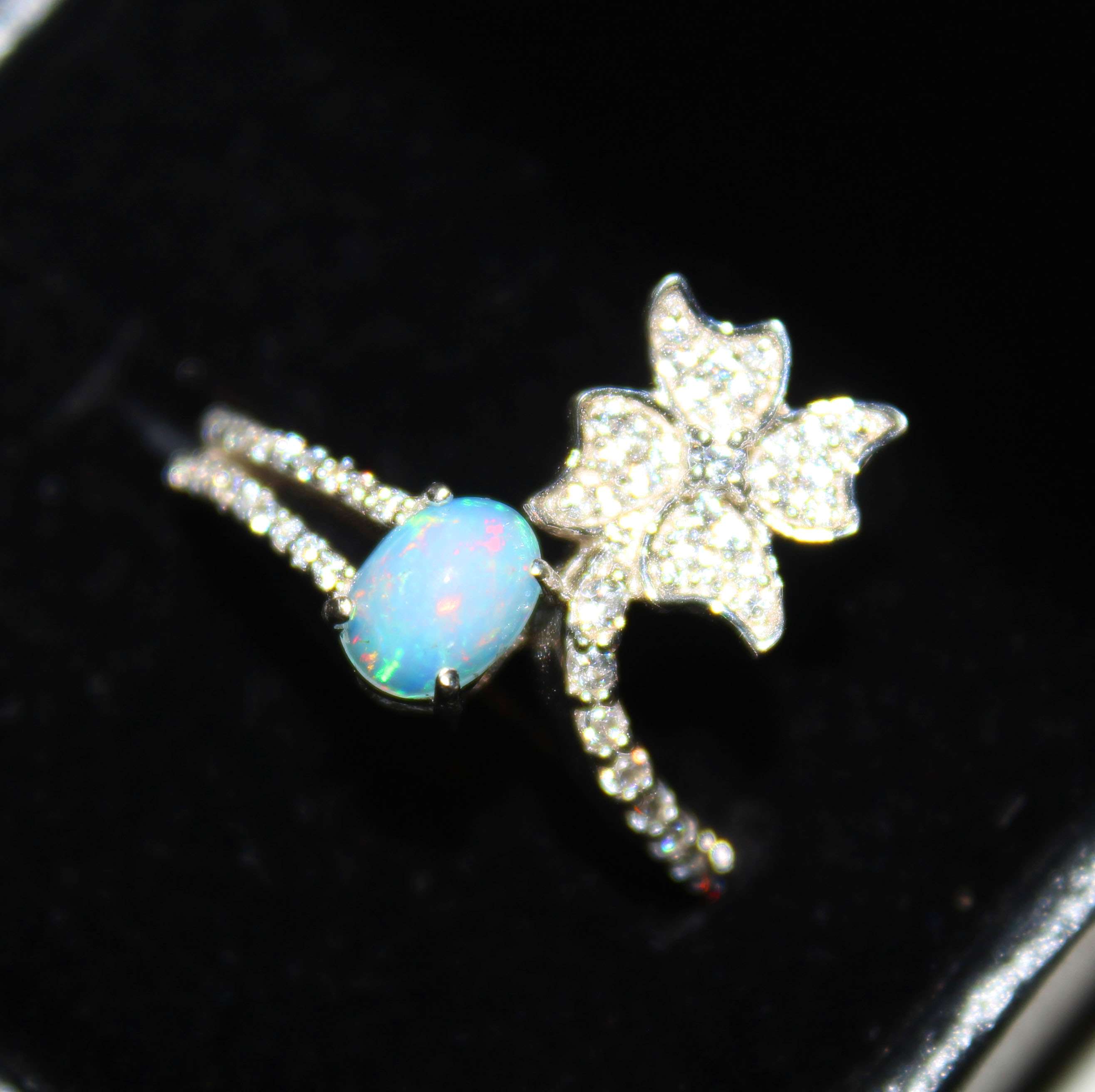 Wholesale 925 sterling silver and gemstone wedding ring jewelry natural opal