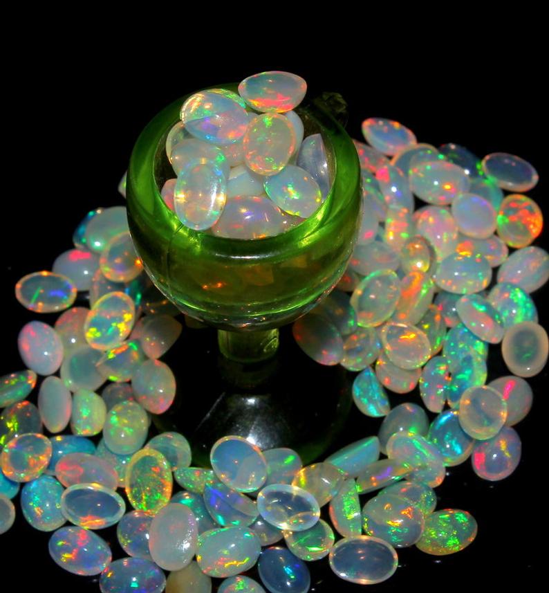 Wholesale loose cabochons calibrated gemstone natural Ethiopian opal gemstone