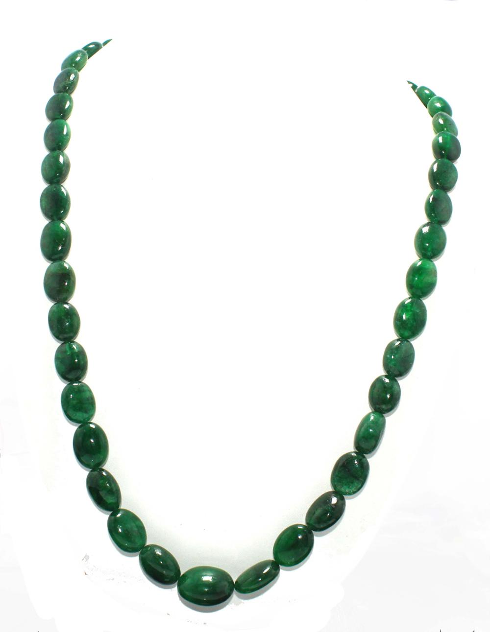 Wholesale smooth oval nuggets beads 1 strand necklace Zambian emerald beads