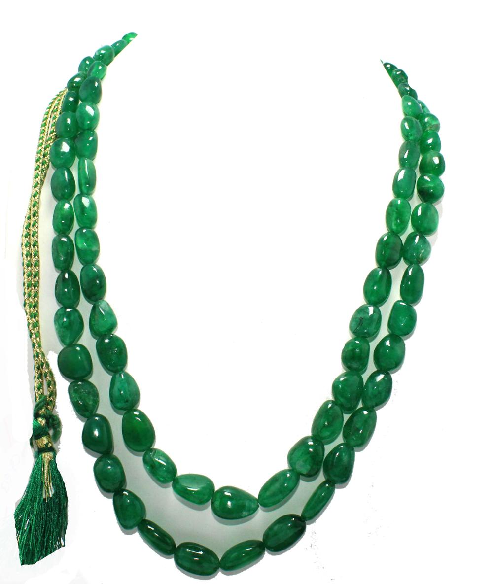 Wholesale AAA quality smooth nuggets tumble beads Zambian emerald beads