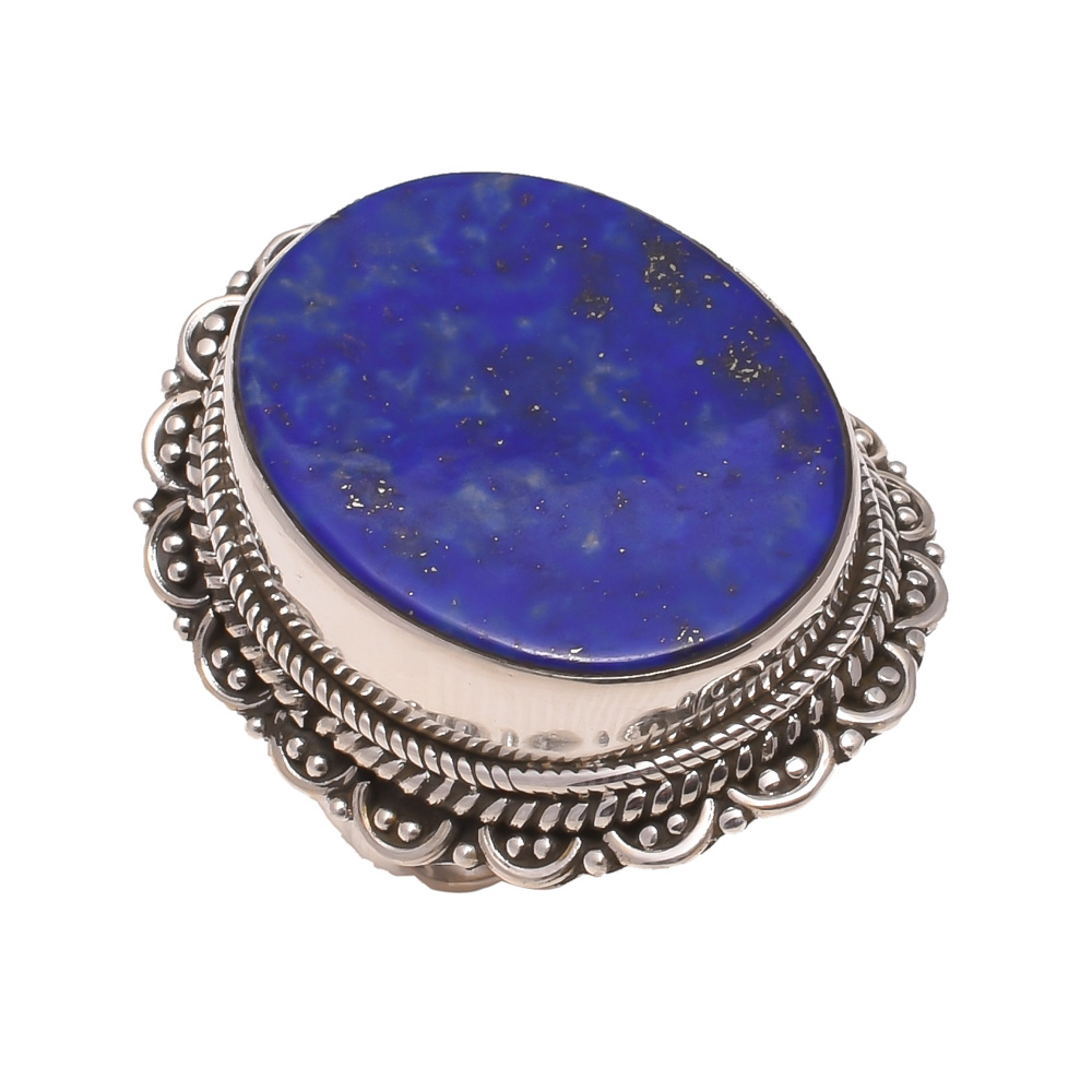 Wholesale sterling silver and gemstone jewelry natural lapis lazuli silver ring