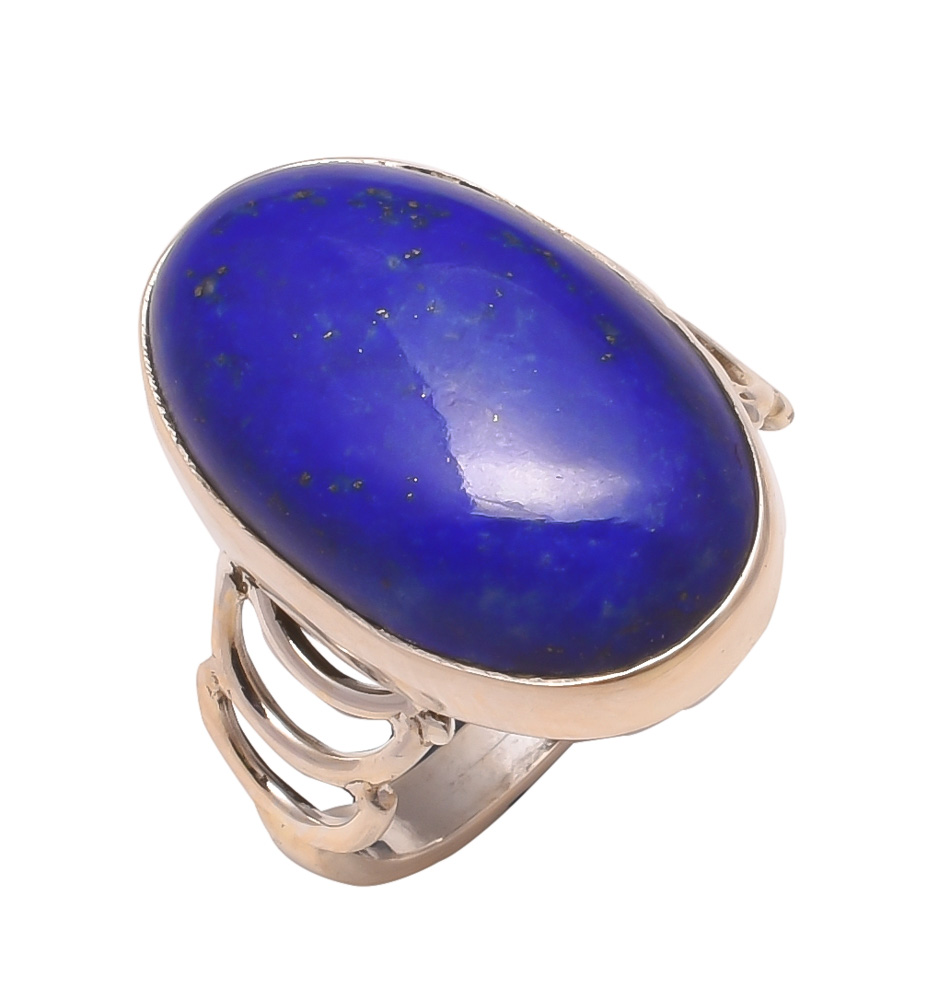 Wholesale silver and gemstone jewelry natural blue lapis lazuli silver ring