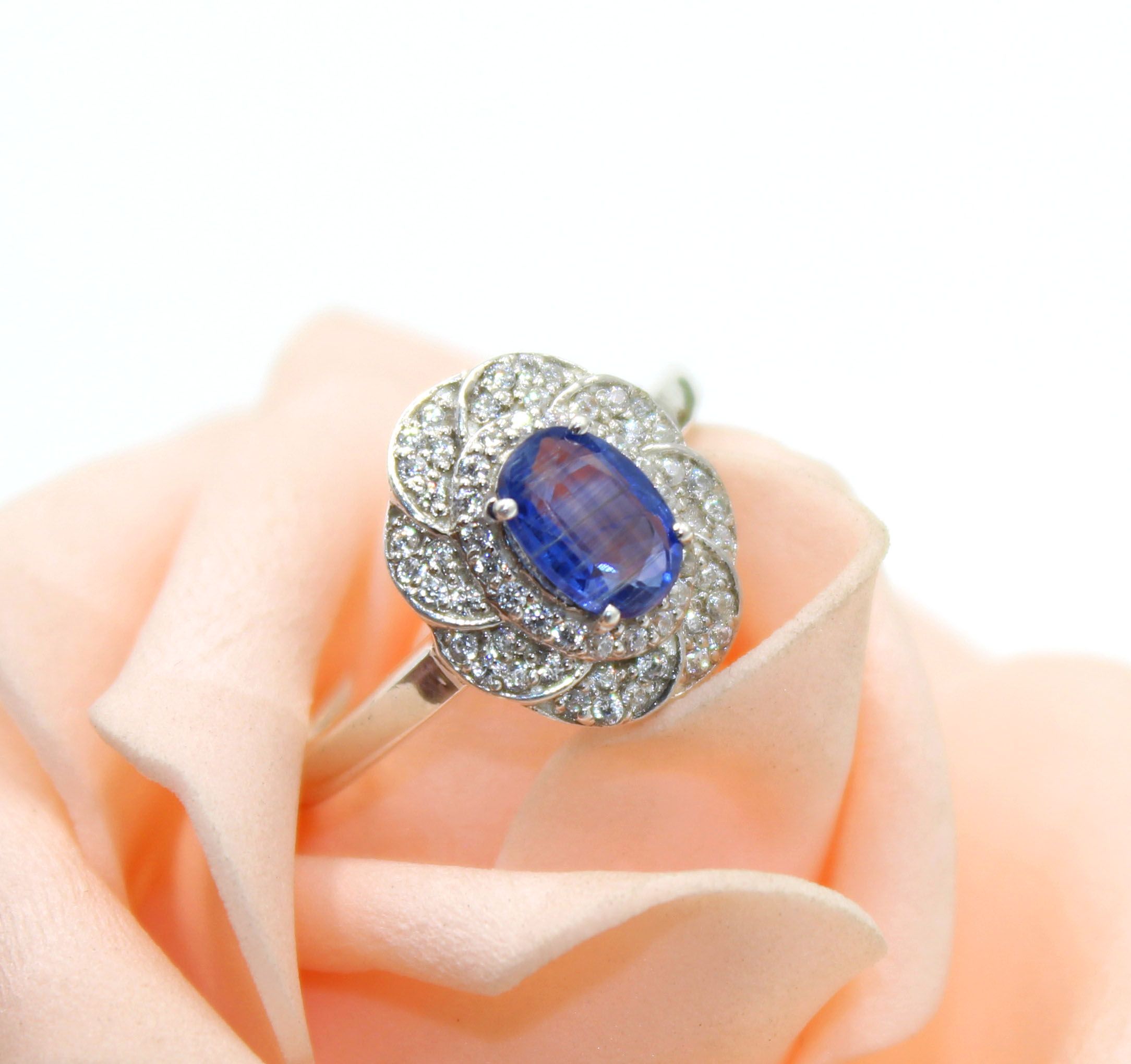 Wholesale silver and gemstone boho ring jewelry natural kyanite gemstone