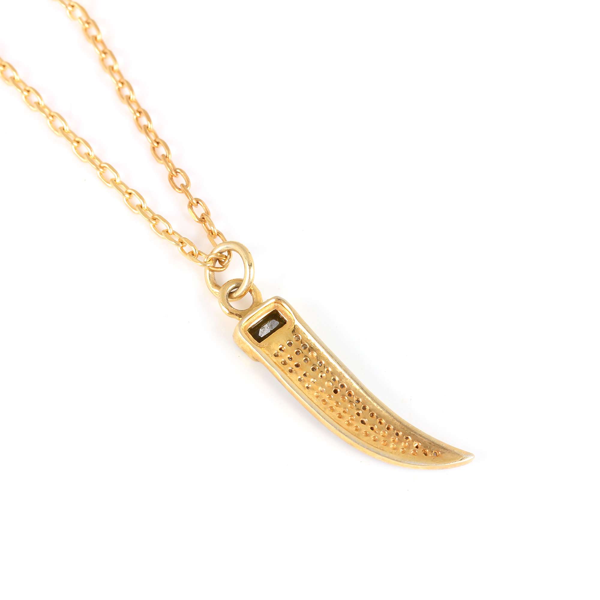 Natural Pave Diamond Elegant Silver Small Sword Fashion Pendant  Manufacturer