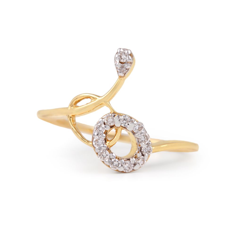 Natural Pave Diamond Real 14k Yellow Gold Unique Design Ring Jewelry  Supplier