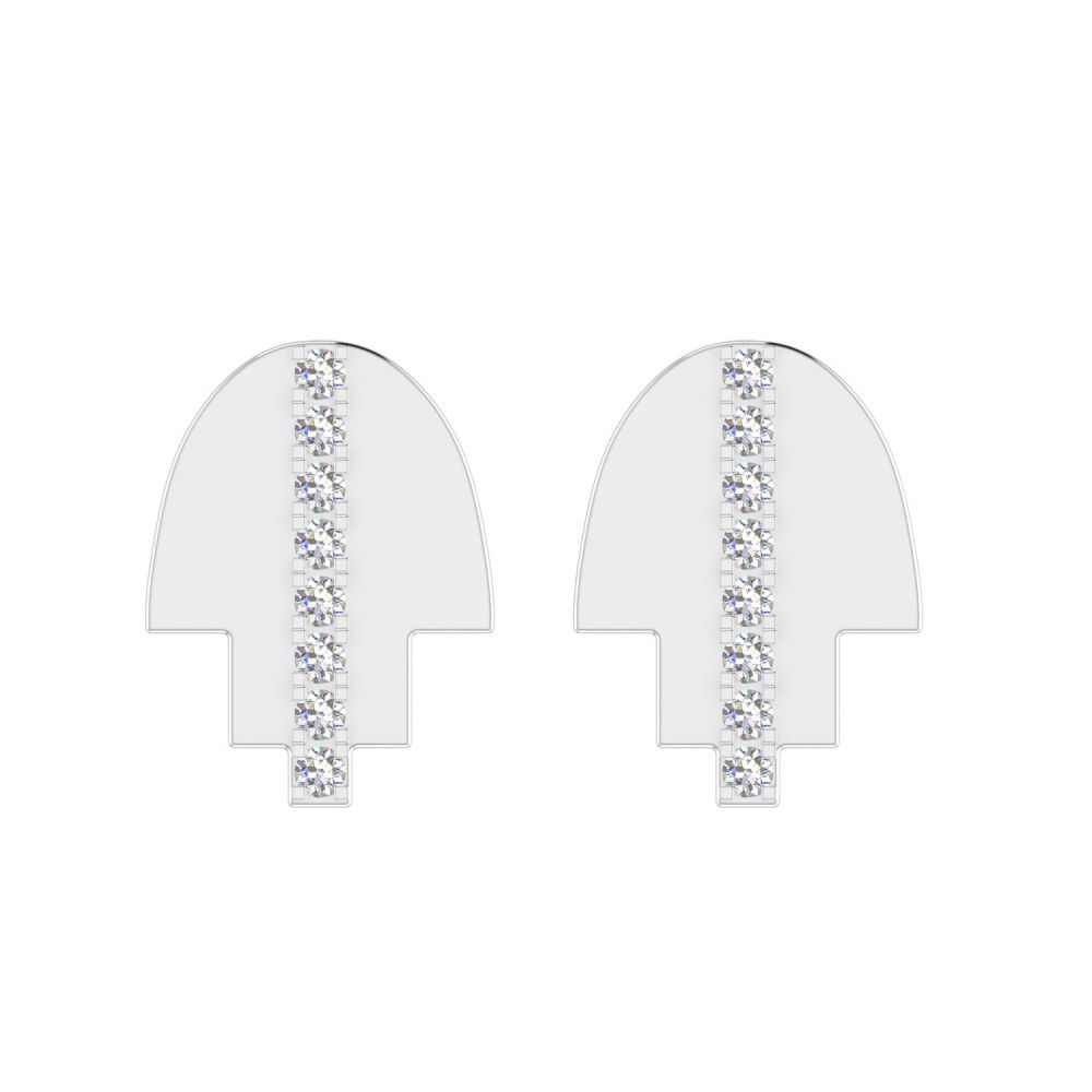 Natural Pave Diamond Hand Style Stud Earrings Made In 18k Solid White Supplier