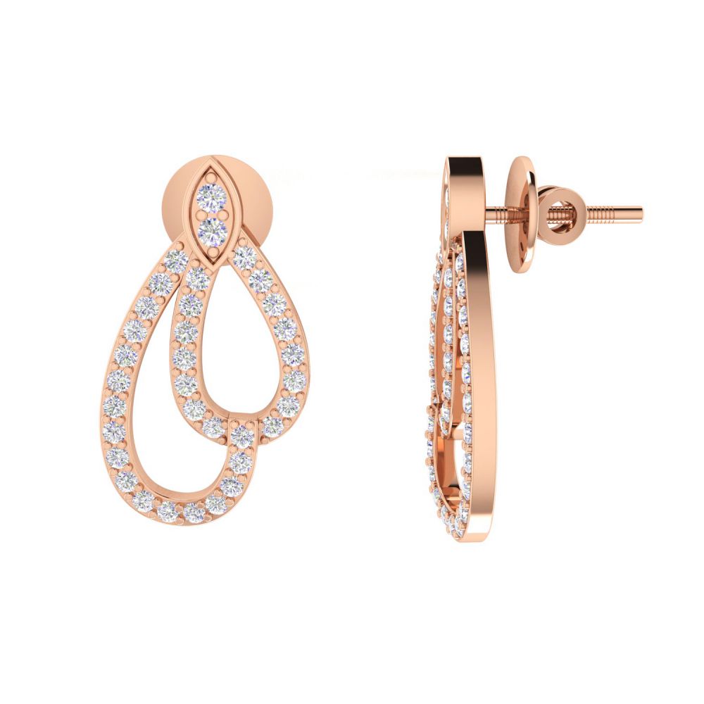 Daily Wear Diamond Marquise Stud Earrings Made In 18k Stud Earrings Manufacturer