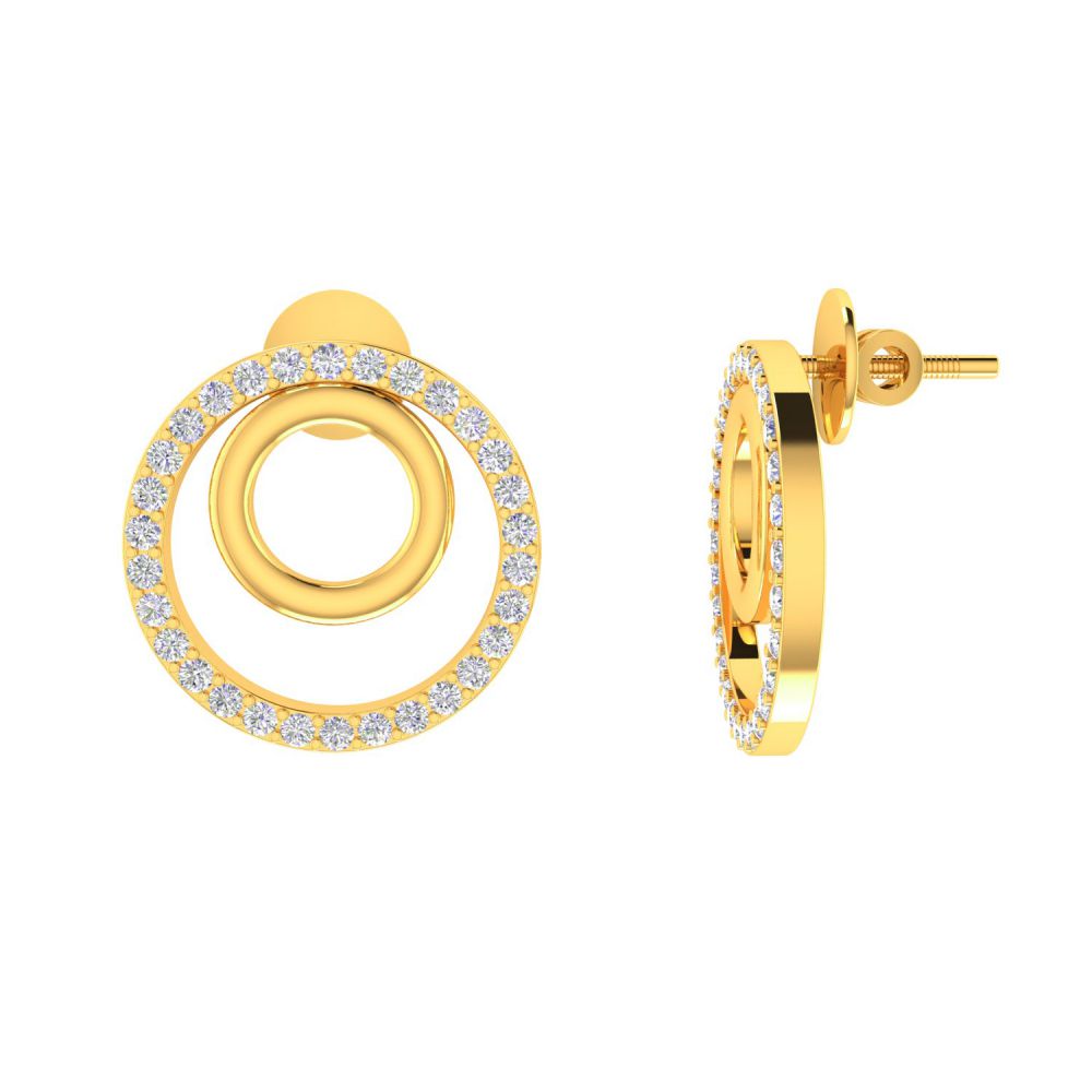 Daily Wear Studs Diamond Round Stud Earrings Made In Stud Earrings Manufacturer