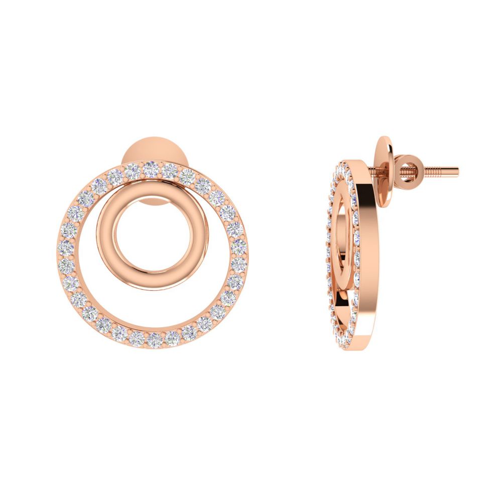 Daily Wear Studs Diamond Round Stud Earrings Made In Stud Earrings Manufacturer