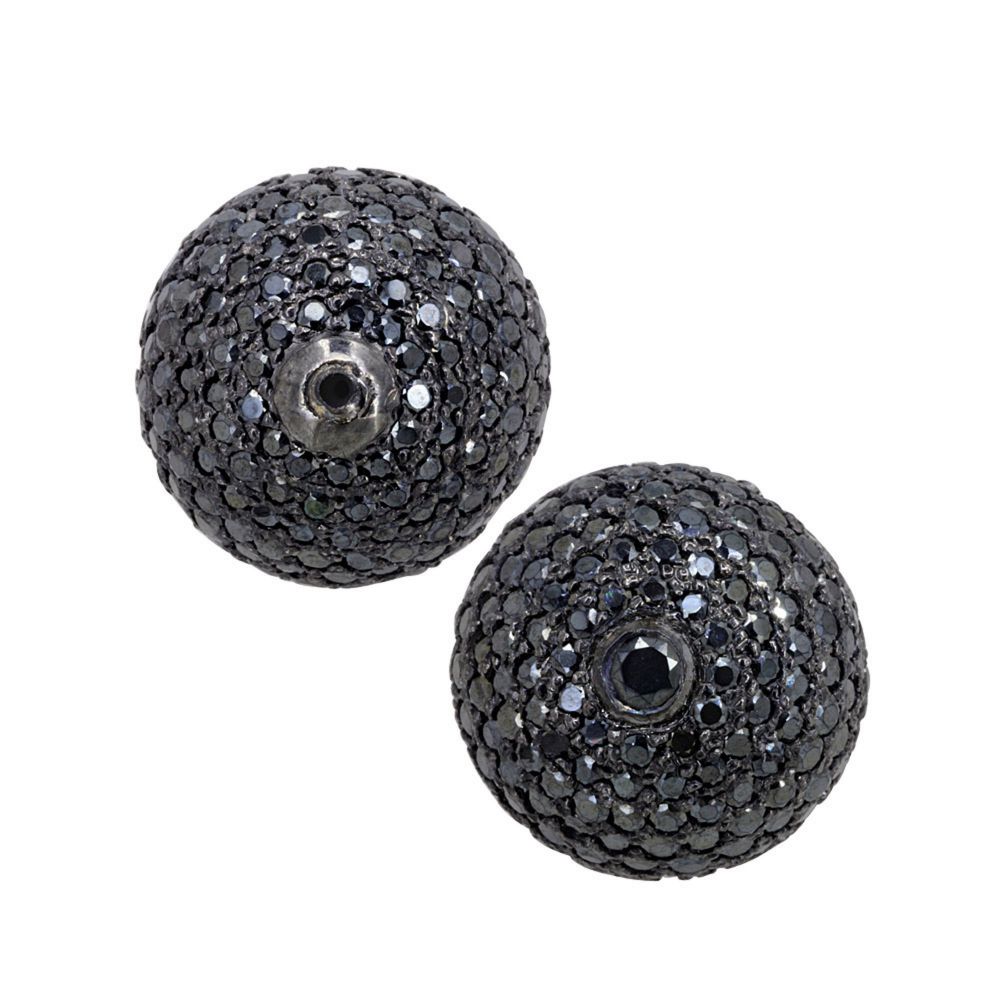 Silver Gemstone Wholesale Jewelry Size 8 mm Bead Stud Earrings Manufacturer