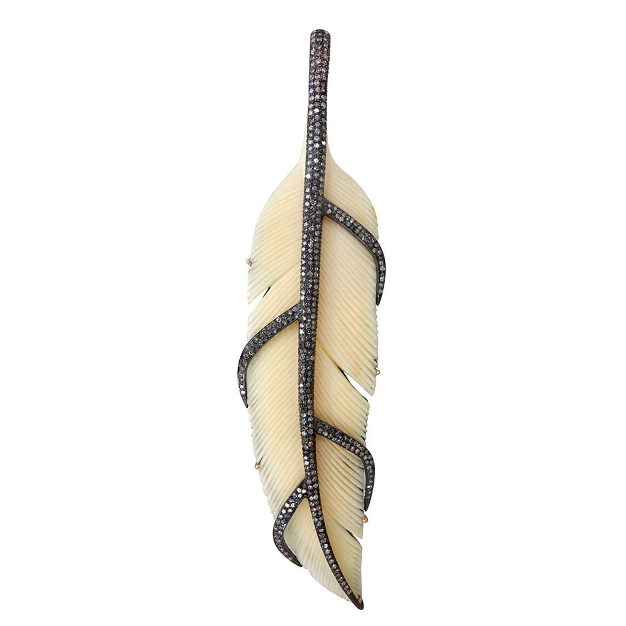 925 Sterling Silver Feather Pendant Supplier