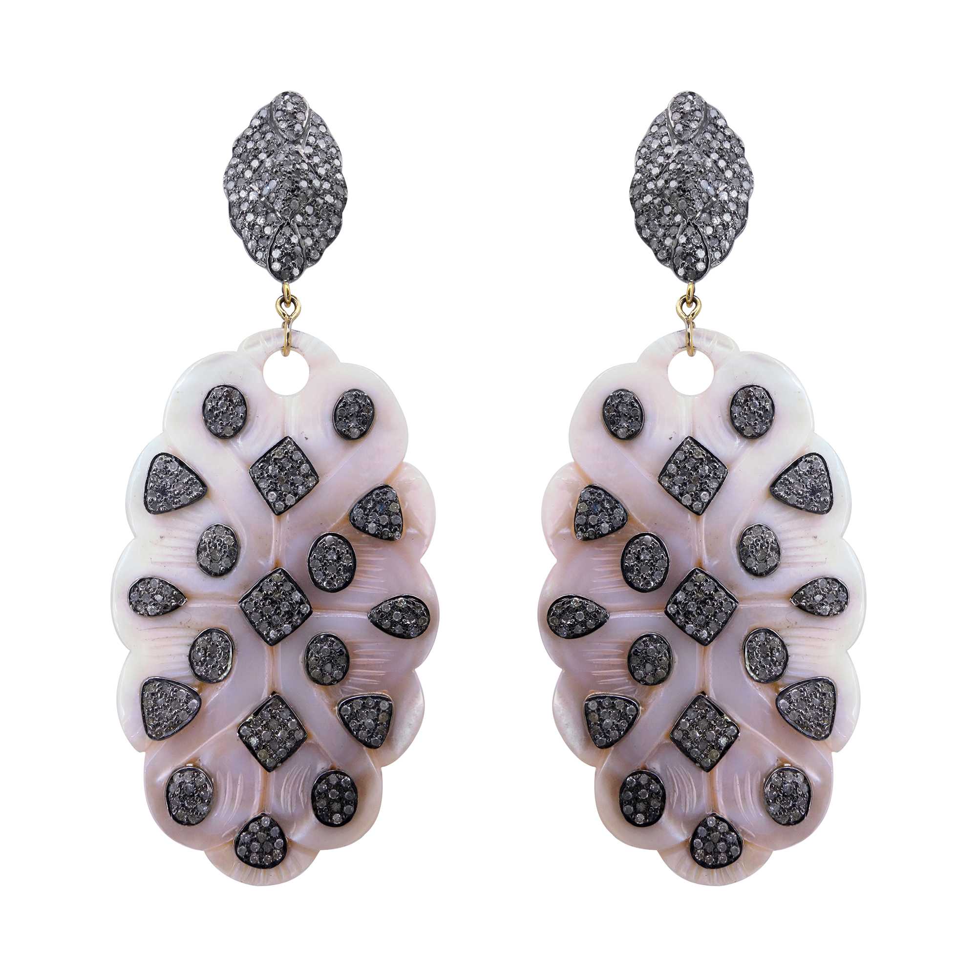 925 Sterling Silver Earrings Carved Jewelry  exporter
