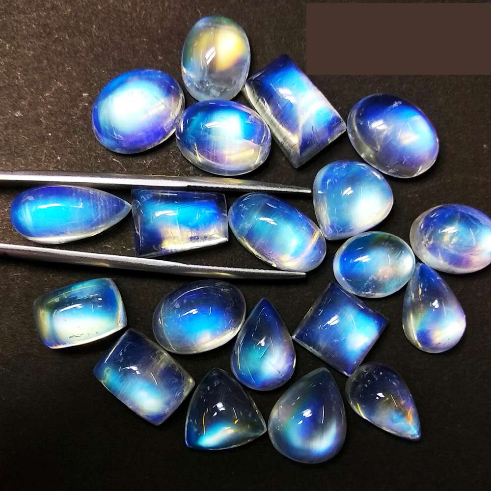 Rainbow Moonstone Gemstone Cabochon Natural Stones for Jewelry Supplier