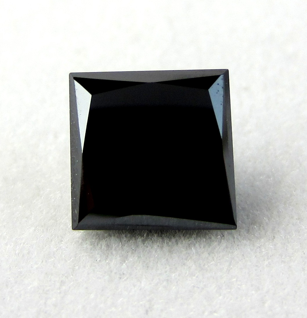 Excellent Polished Princess Cut Natural Loose Black Diamonds supplier