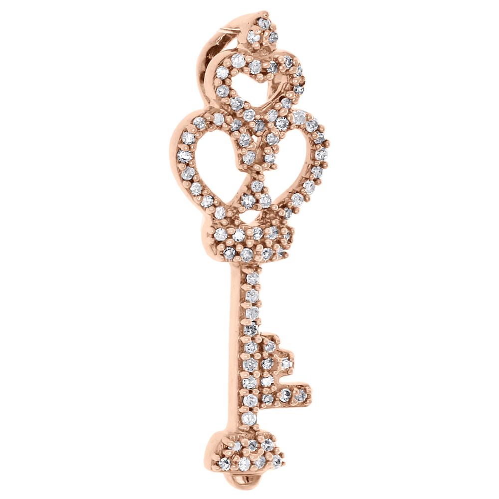 Fancy Key to Heart Diamond Hiphop  Pendant Rose Gold manufacturer