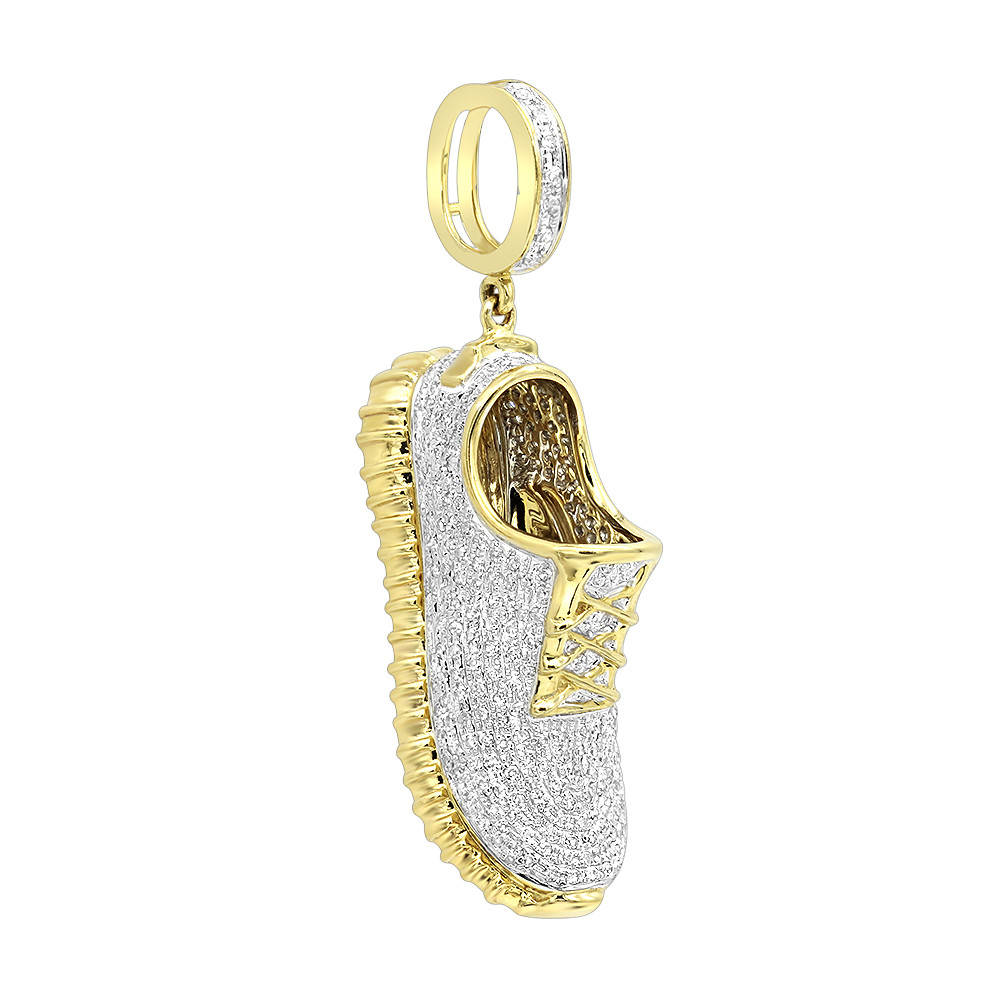 Unique 14k Gold Shoe Diamond Pendant for Men's Supplier