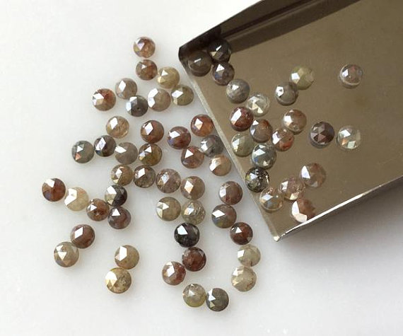 Natural Earthmined Icy Rose Cut Loose Diamonds At Bottom exporter