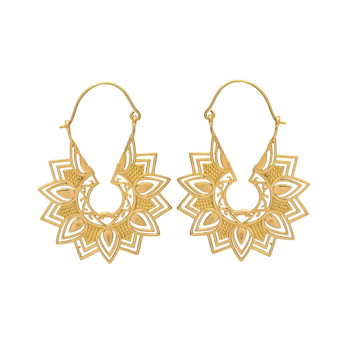 Wholesale Brass Jewellery Meta Earring Gold Tone Brass Earrings