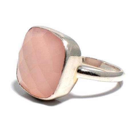 Jaipur Jewelry Pink Chalcedony Ring Supplier