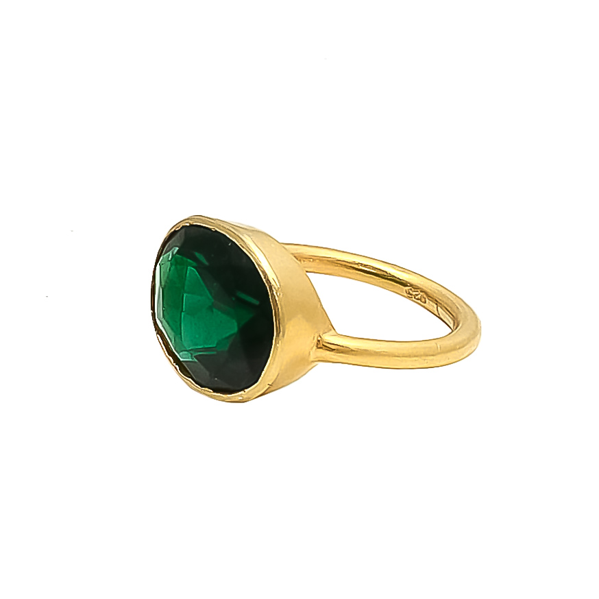 Emerald Hydro Gold Ring Engagement Designer Ring Supplier