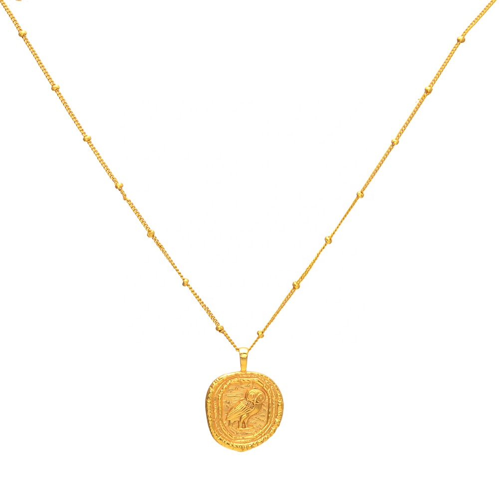 Wholesale Gold Beautiful Owl Pendant Necklace