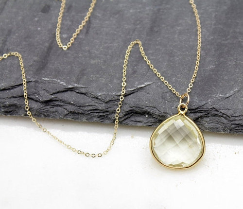Wholesale Lemon Topaz Beautiful Necklace Chain jewelry
