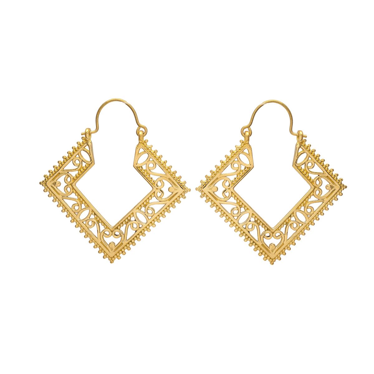 Mandala Brass Earrings Indian Bohemian Earrings Tribal Brass Earring Exporter