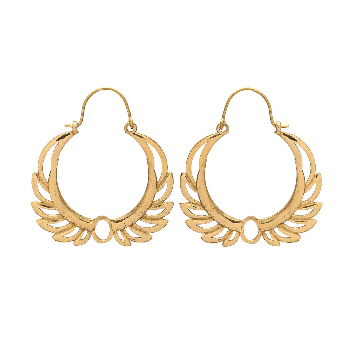 Large Gold Hoop Earrings, Tribal Earrings, Festival Earring Exporter