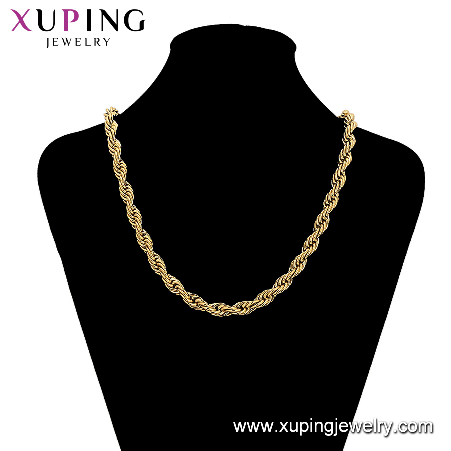 Copper dubai Gold Plated 20 inch Rope Chains Necklace Manufacturer