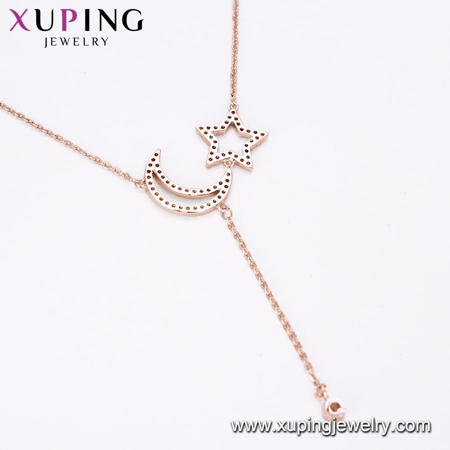 Gold plating moon and star type pendant necklace Supplier