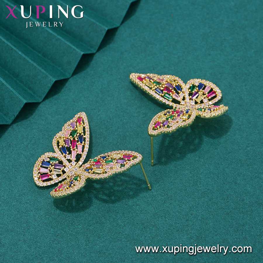 Gold plated hot sale earrings butterfly earrings Wholesaler