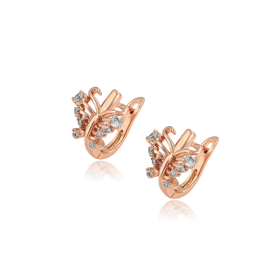 Arrival rose gold color butterfly stud earrings Supplier