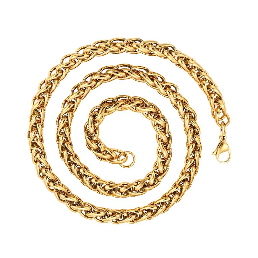 Stainless Steel 24k Gold Plated Cuban Chains Necklace Exporter