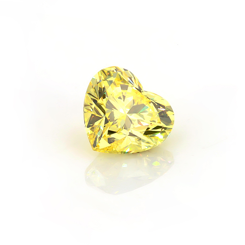 Igi Certificate Heart cut 1.37ct Vs1 Vivid Yellow Lab created Diamond Exporter