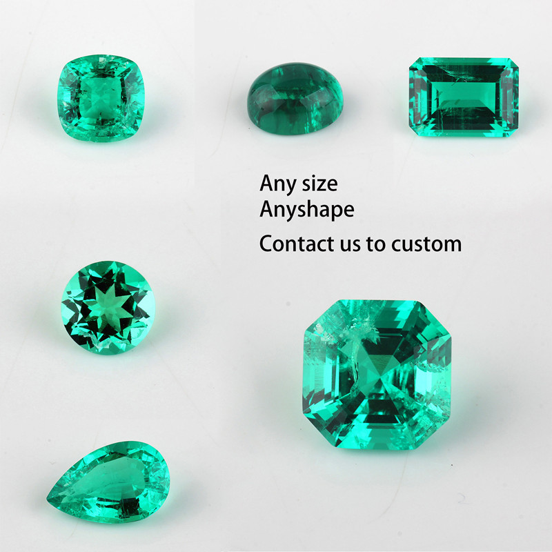 Fashionable fancy Shape Flat back Oval Cabochon 1 carat emerald Exporter