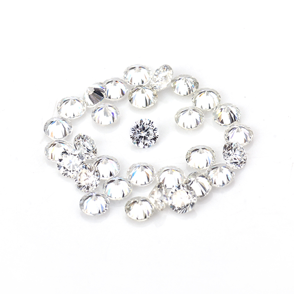White DEF VVS 1.5mm -2.5mm colorness round cut moissanite Supplier