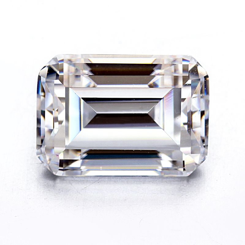 1 carat synthetic White Octagon Emerald Cut Loose Moissanite Supplier