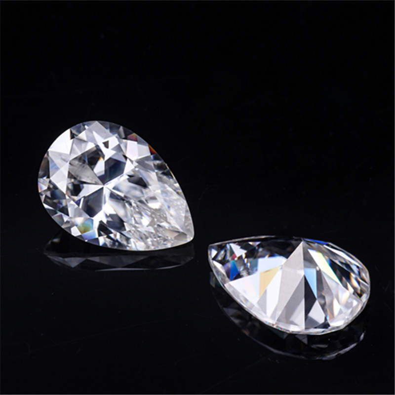 Pear brilliant cut super white moissanite diamond Supplier