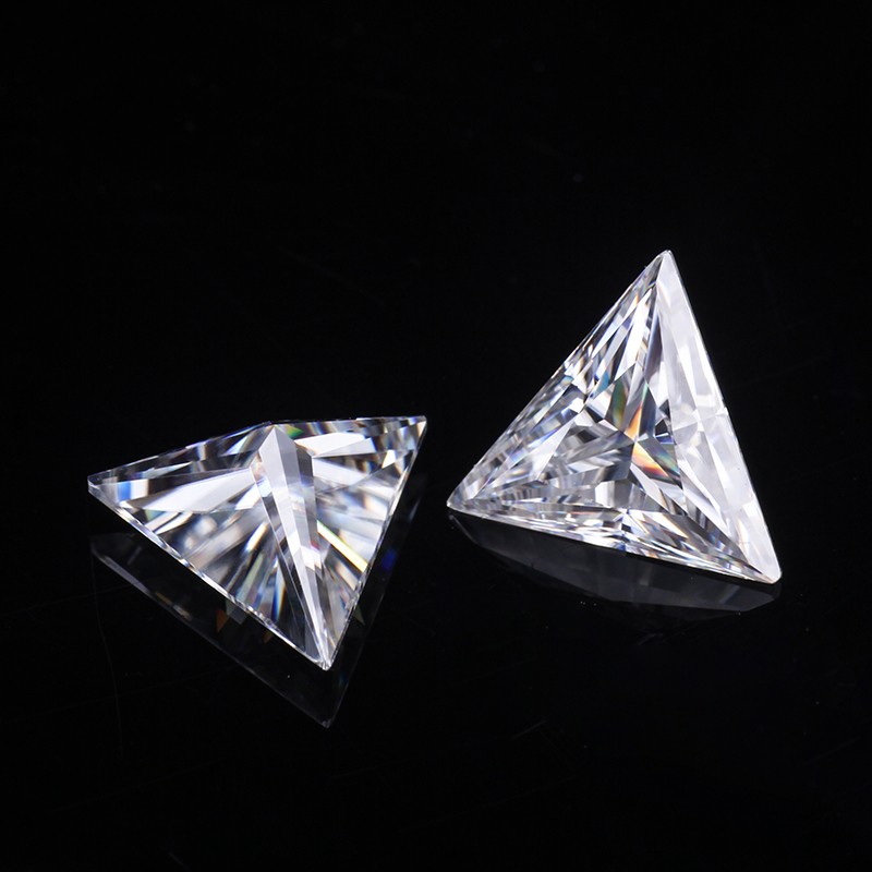 White moissanite diamond Loose Stones triangle cut moissonite Supplier