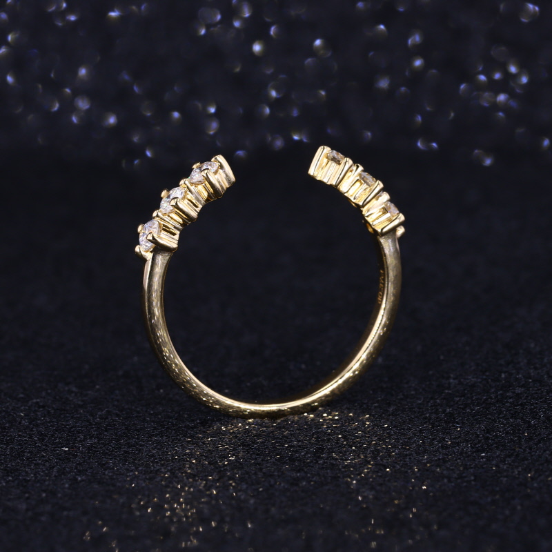 White Lab Grown Diamond Brilliant Yellow 14k Gold Purity Rings Exporter