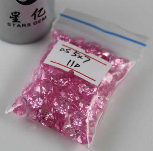 Wholesale price Oval Cut Gemstone Zircon Pink Cubic Zirconia
